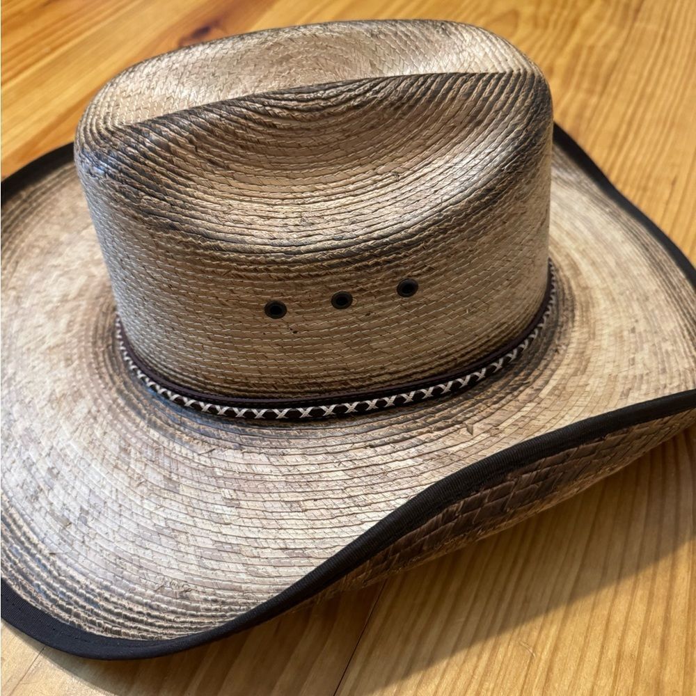 Cavender’s Ranch Collection Western Hat Mens Tan Straw 15X Cowboy - Picture 5 of 11